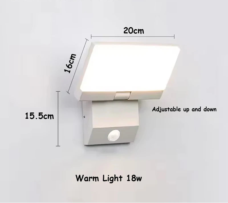 BrightGuard | Adjustable Outdoor Wall Light with Motion Sensor