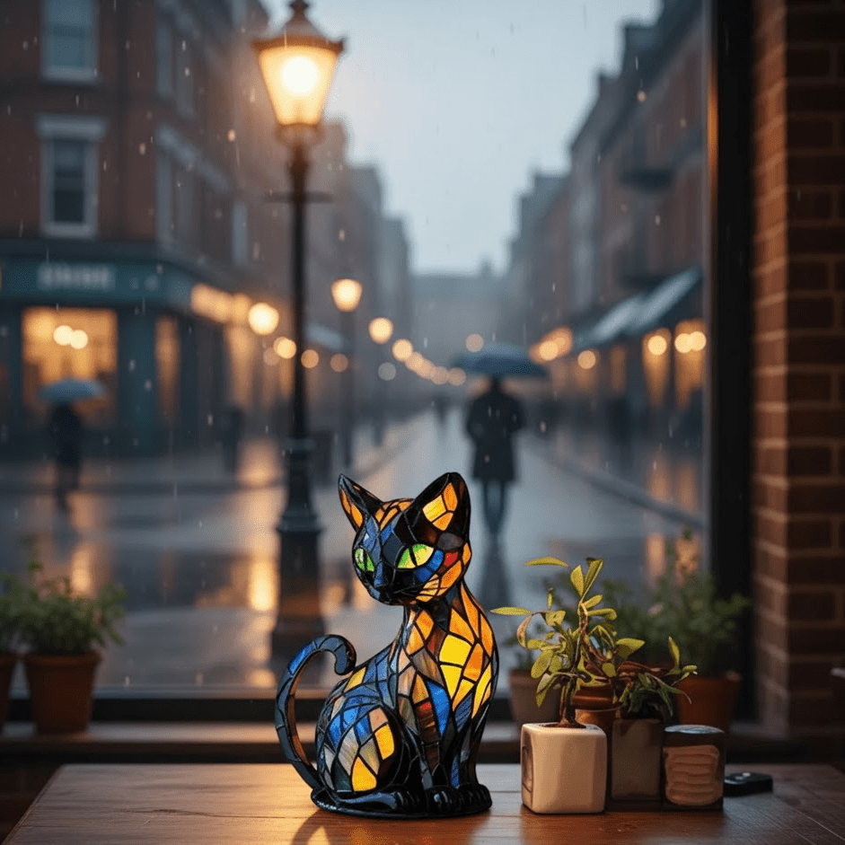 Purrfect Glow – Artisan Cat-Inspired LED Night Light