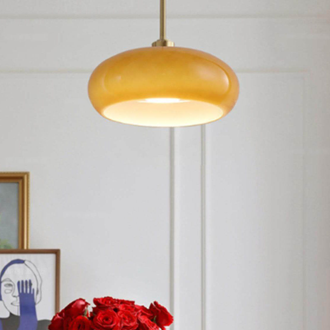 Retro-Style Glass Pendant Light for Sophisticated Interiors