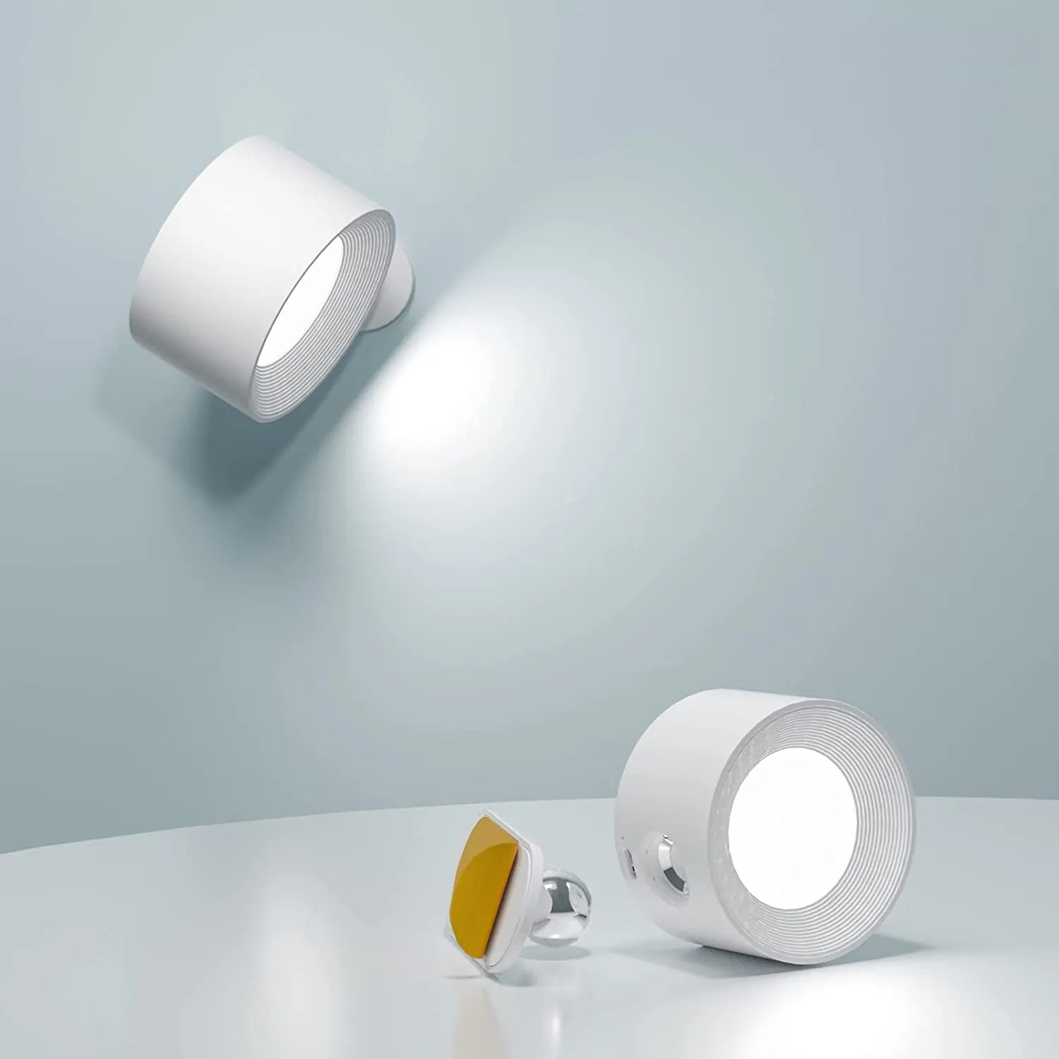 AuraGlow | Cordless Rechargeable Wall Light with 360° Movement | Adjustable Dimmable Sconce for Ideal Lighting