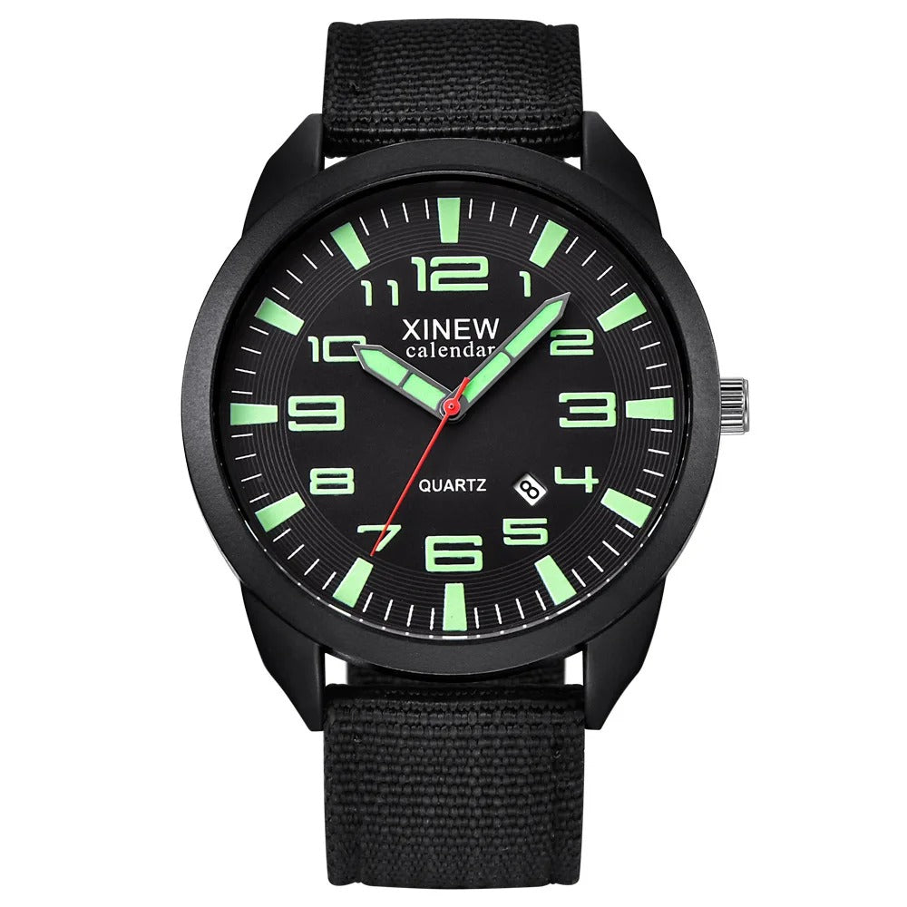 Radiant Timekeeper | Illuminated Quartz Watch with Date Display