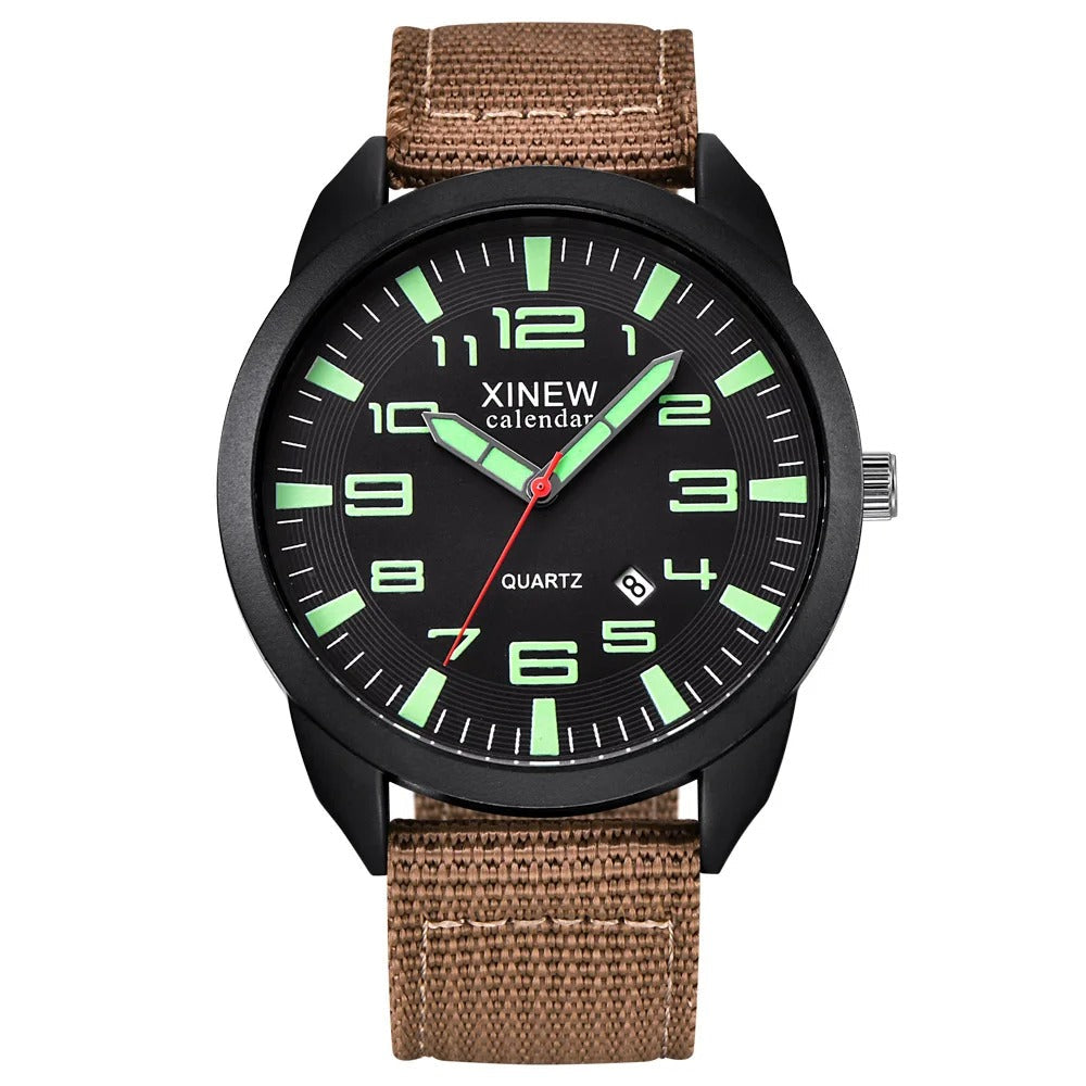 Radiant Timekeeper | Illuminated Quartz Watch with Date Display