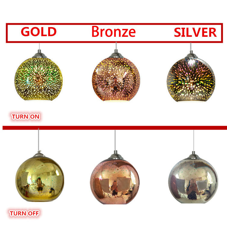 RadiantSphere | Colorful 3D Firework-Inspired Pendant Light
