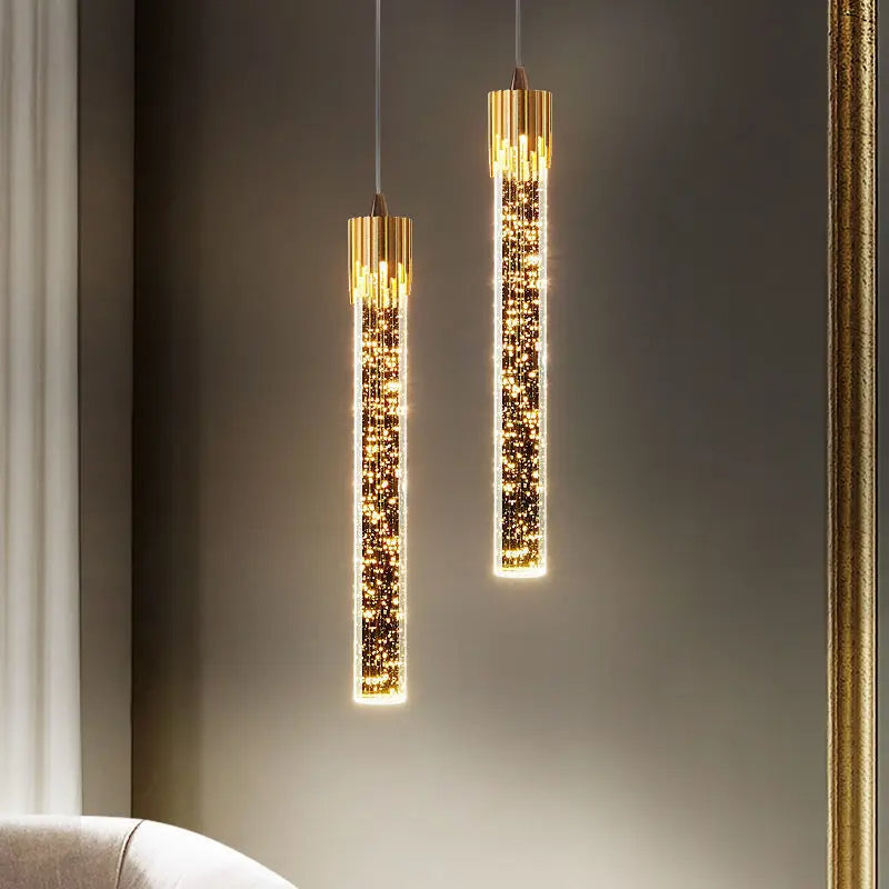 RadiantGlow | Sleek Glass Pendant Light with Adjustable Shade