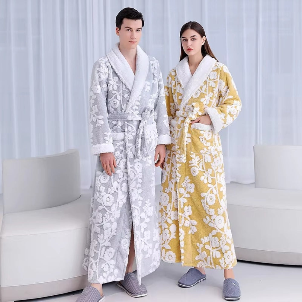 Plush Double-Layer Bathrobe for Cozy Moments Together