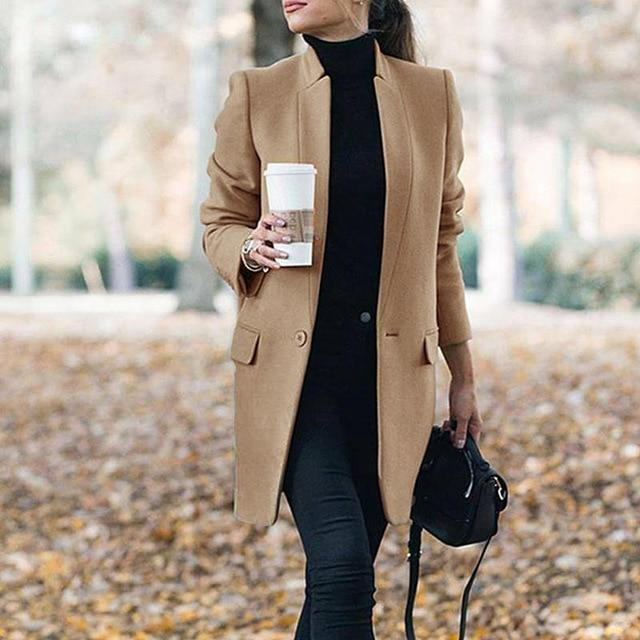 Chic Mandarin Collar Casual Jacket