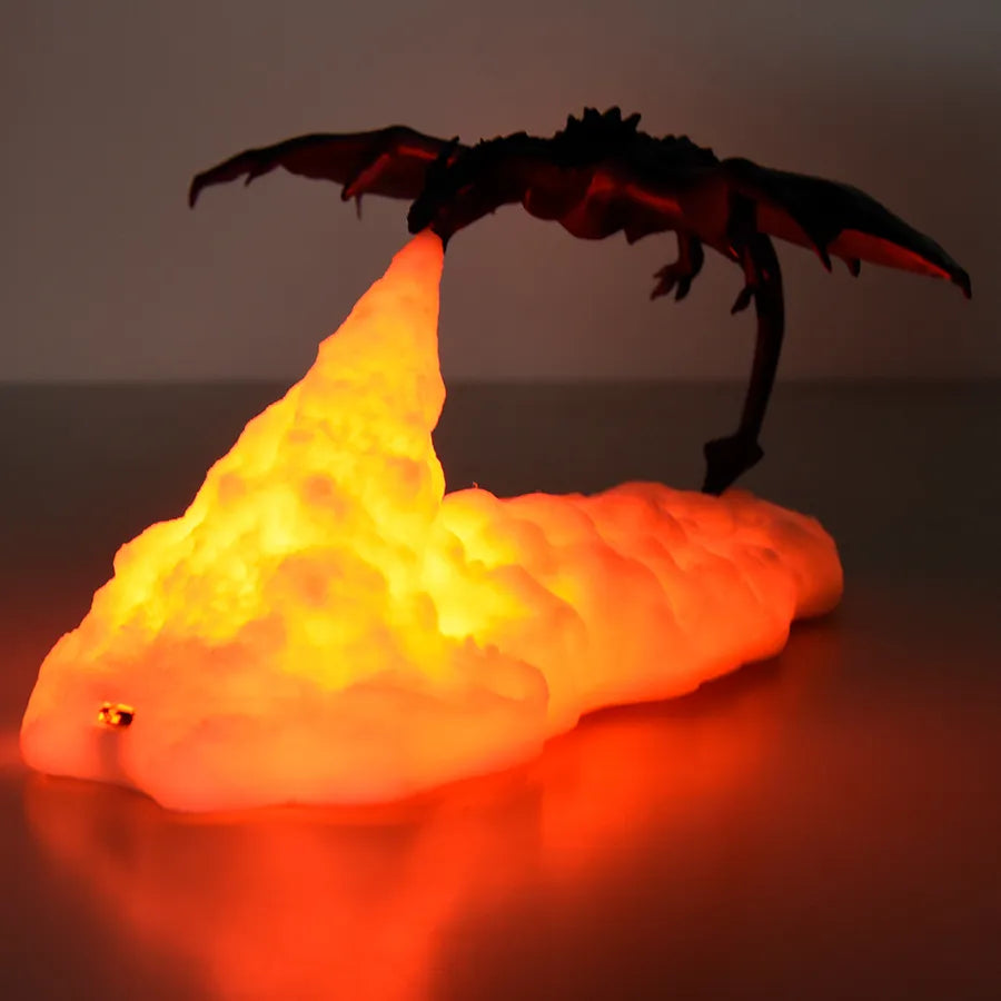 Enchanting Dragon Flame Lamp for Magical Ambiance