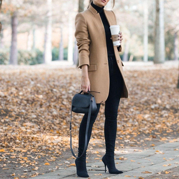 Chic Mandarin Collar Casual Jacket
