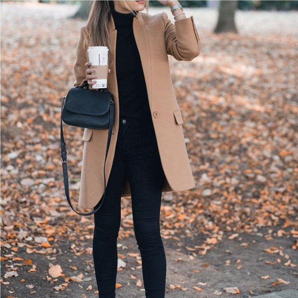 Chic Mandarin Collar Casual Jacket