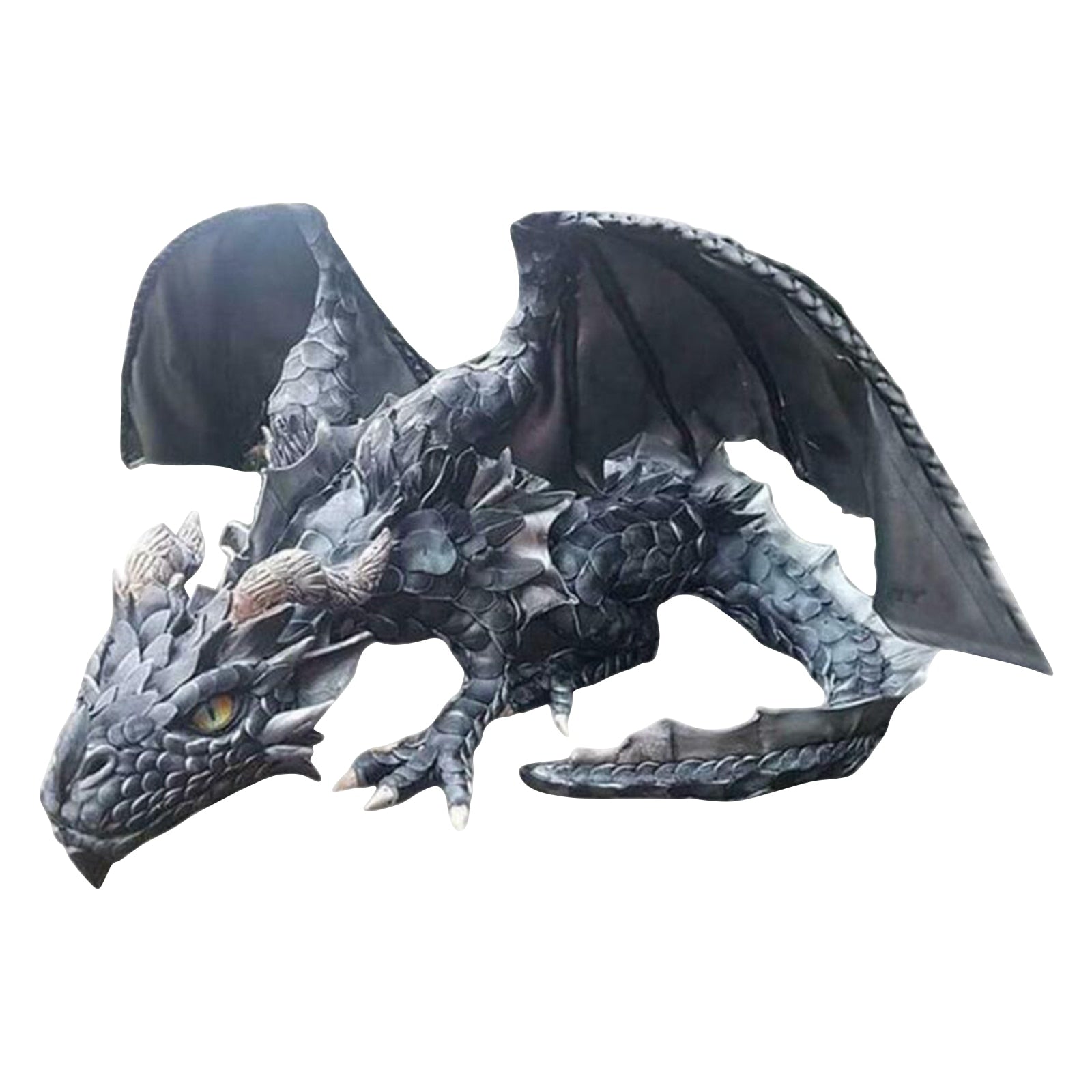Majestic Dragon Guardian Sculpture: Enchanting Outdoor Accent