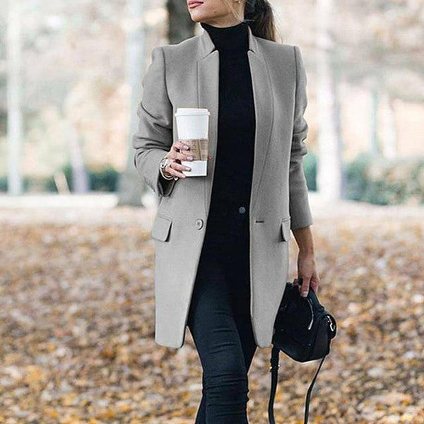 Chic Mandarin Collar Casual Jacket