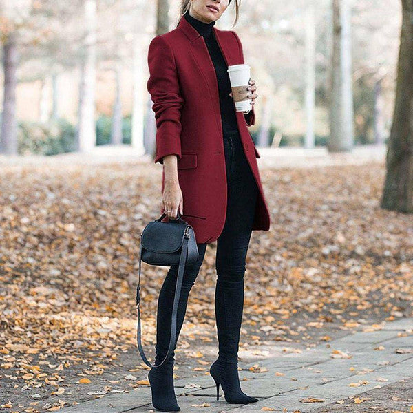 Chic Mandarin Collar Casual Jacket