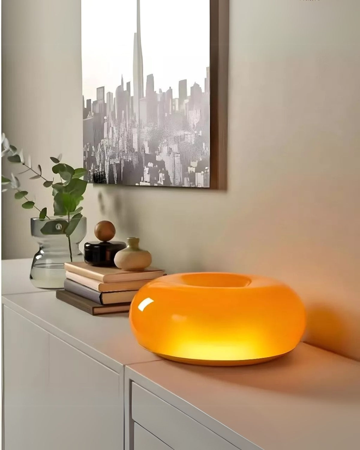 Charming Circular LED Table Lamp – Soft Glow & 30cm Design