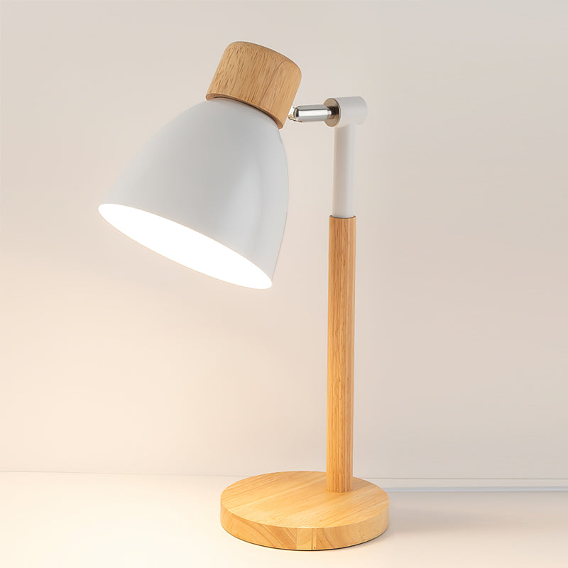 Elegant Wooden Table Lamp with Push Button Control