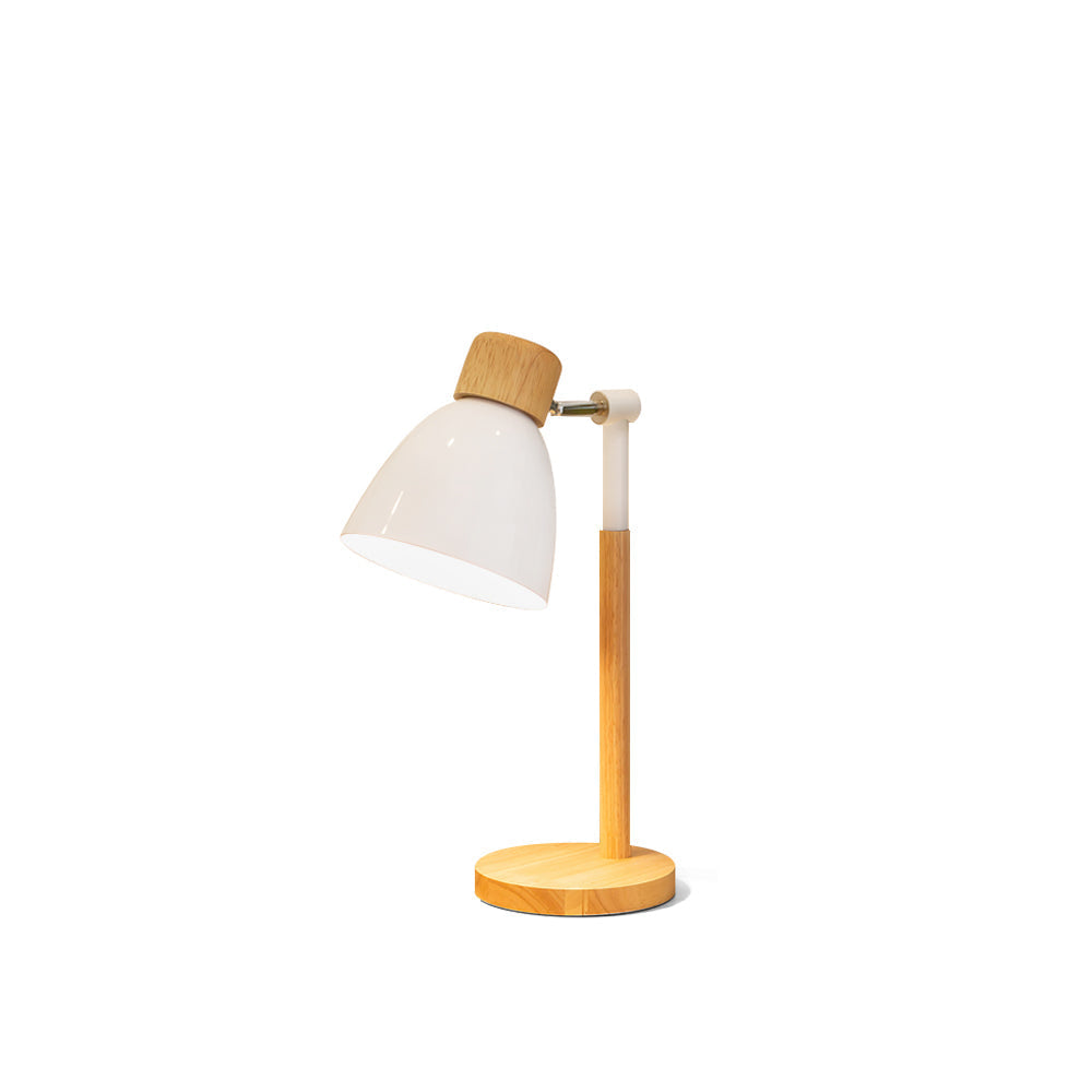 Elegant Wooden Table Lamp with Push Button Control