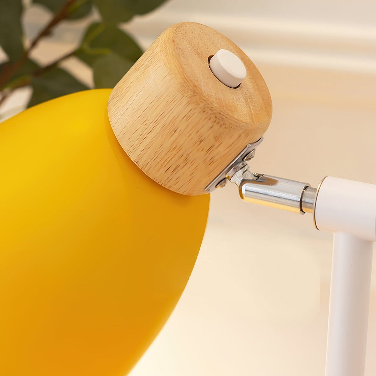 Elegant Wooden Table Lamp with Push Button Control