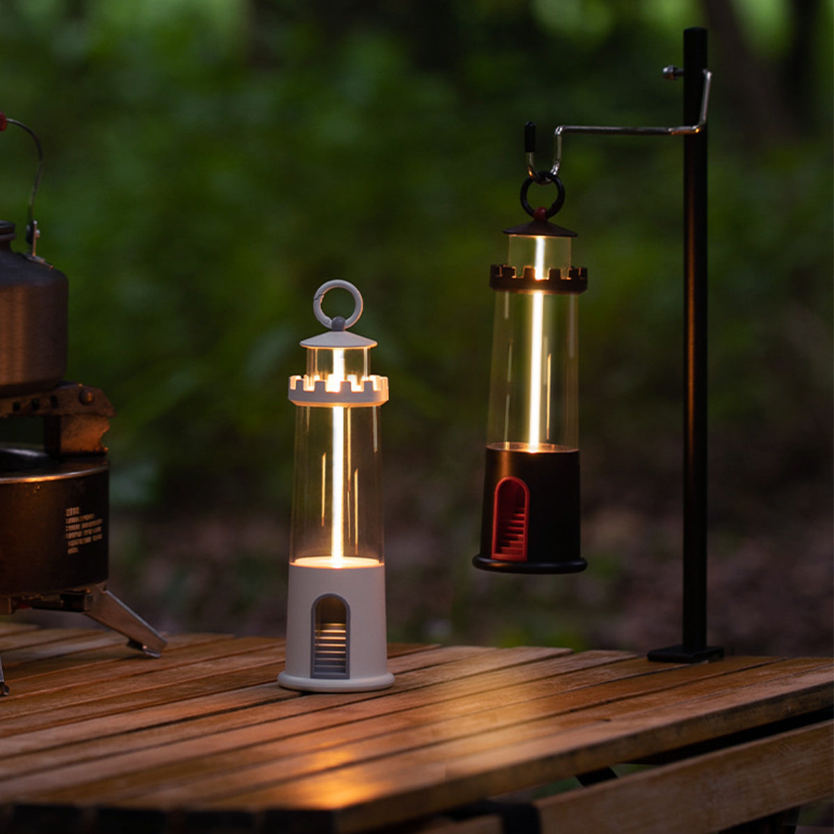 Portable LED Lantern with Magnetic Base and USB-C Charging