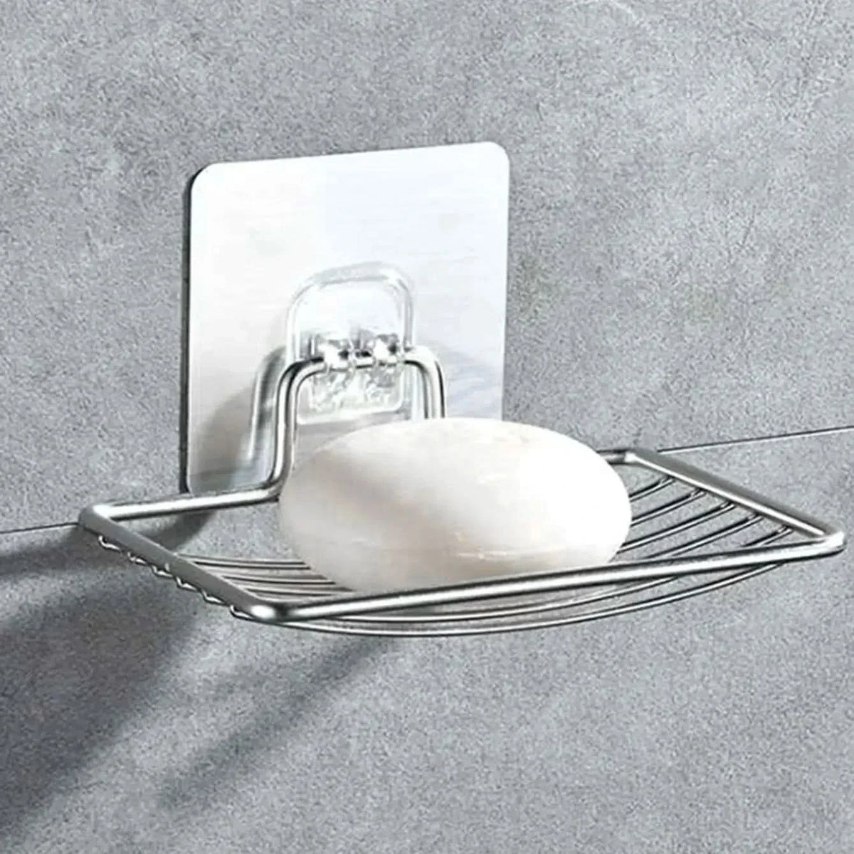 Wall-Mounted Soap Organizer – Stainless Steel with Drainage Feature