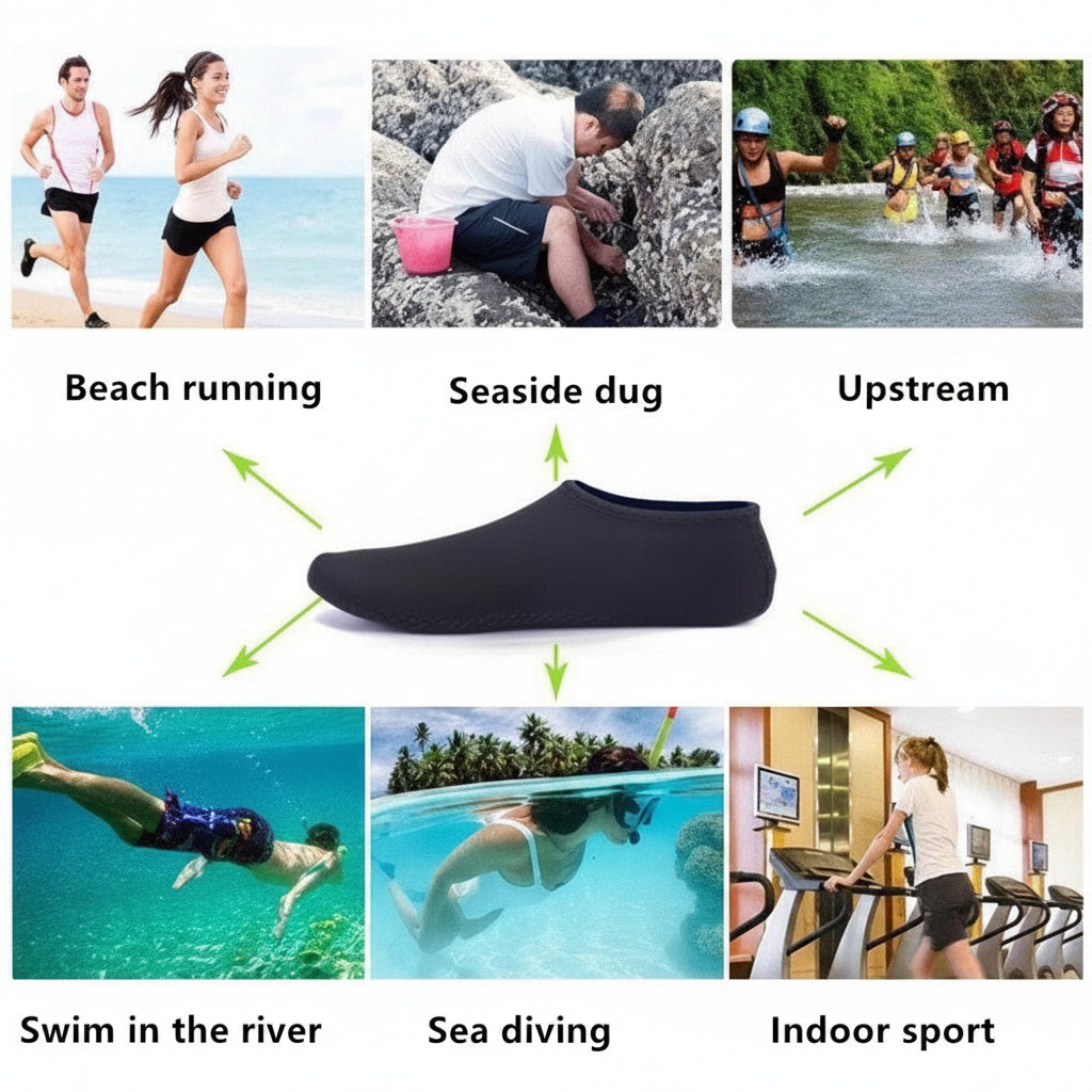 AquaStride – Fast-Drying Water Footwear with Grip Sole for Beach Fun