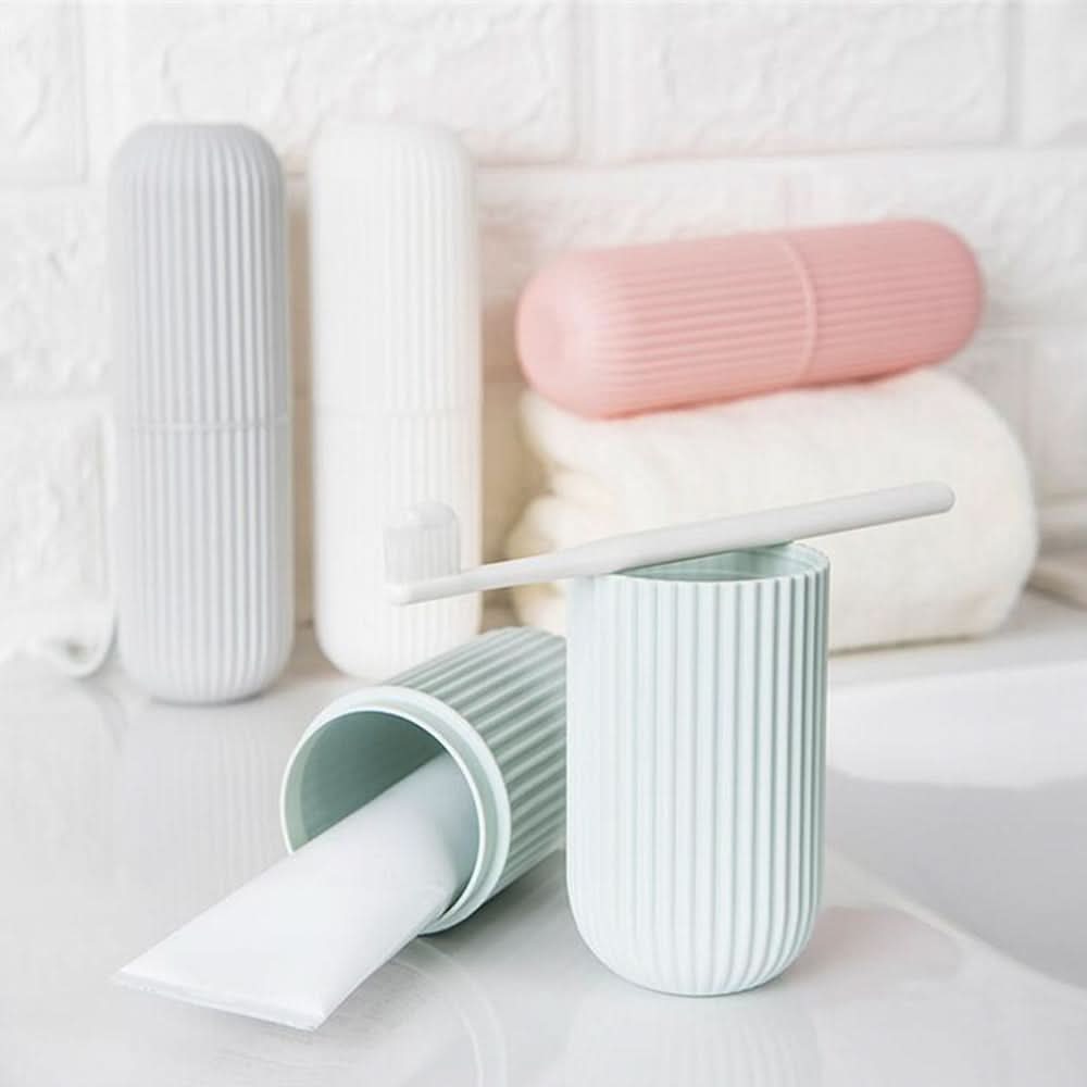On-the-Go Hygiene Kit – Compact Toothbrush and Toothpaste Holder