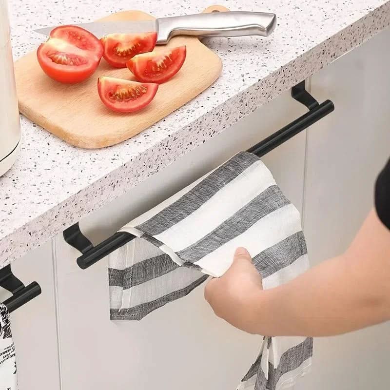 Space-Saving Towel Rack – Stainless Steel Over-Door Solution