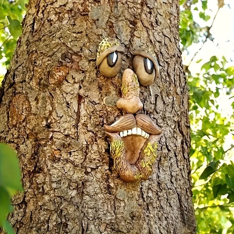 Charming Tree Face Décor to Enliven Your Garden