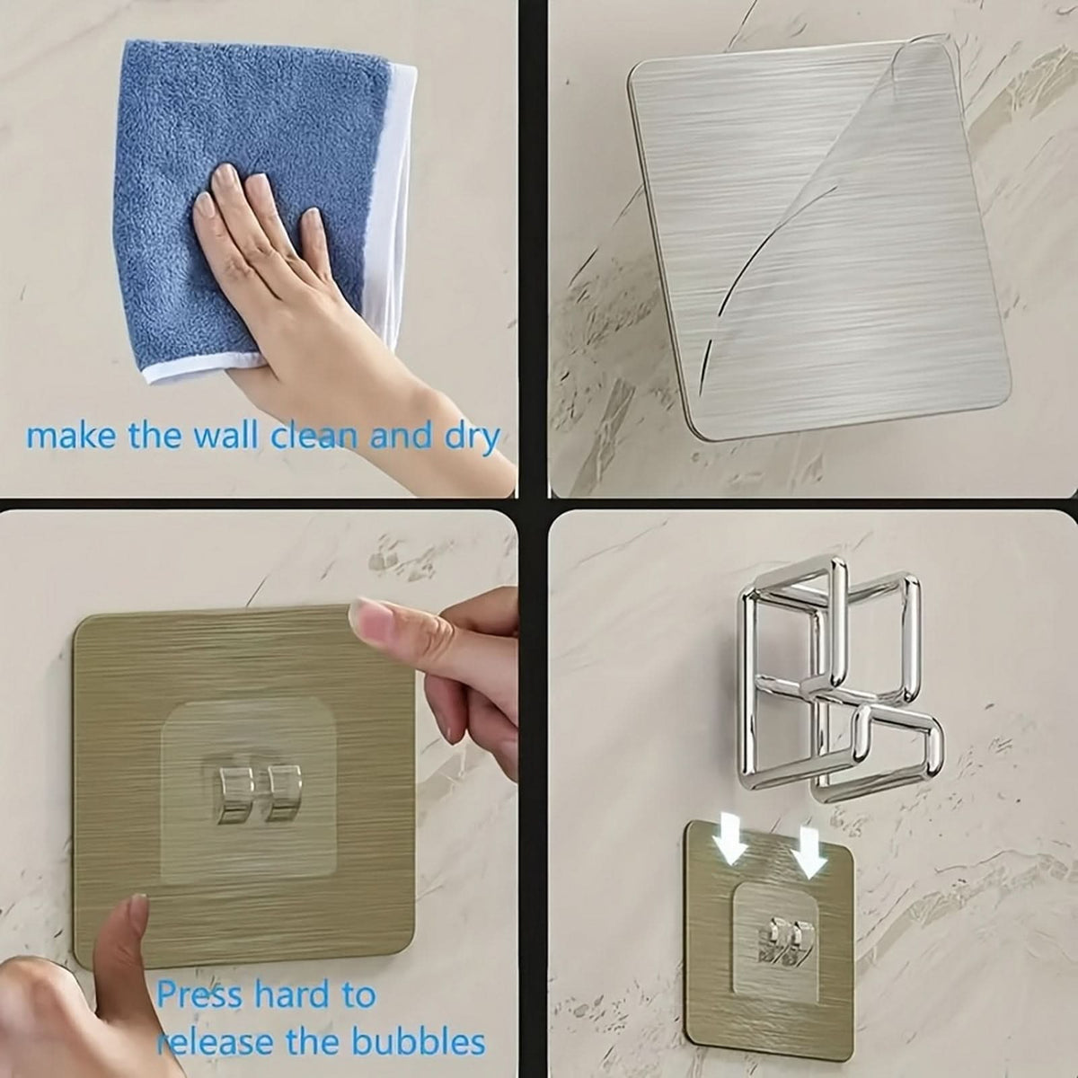 SLEEK HOOK – No-Drill Stainless Steel Hook for Towel and Basin Storage