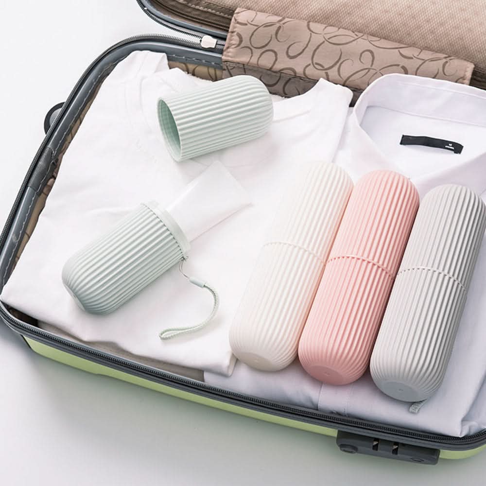 On-the-Go Hygiene Kit – Compact Toothbrush and Toothpaste Holder