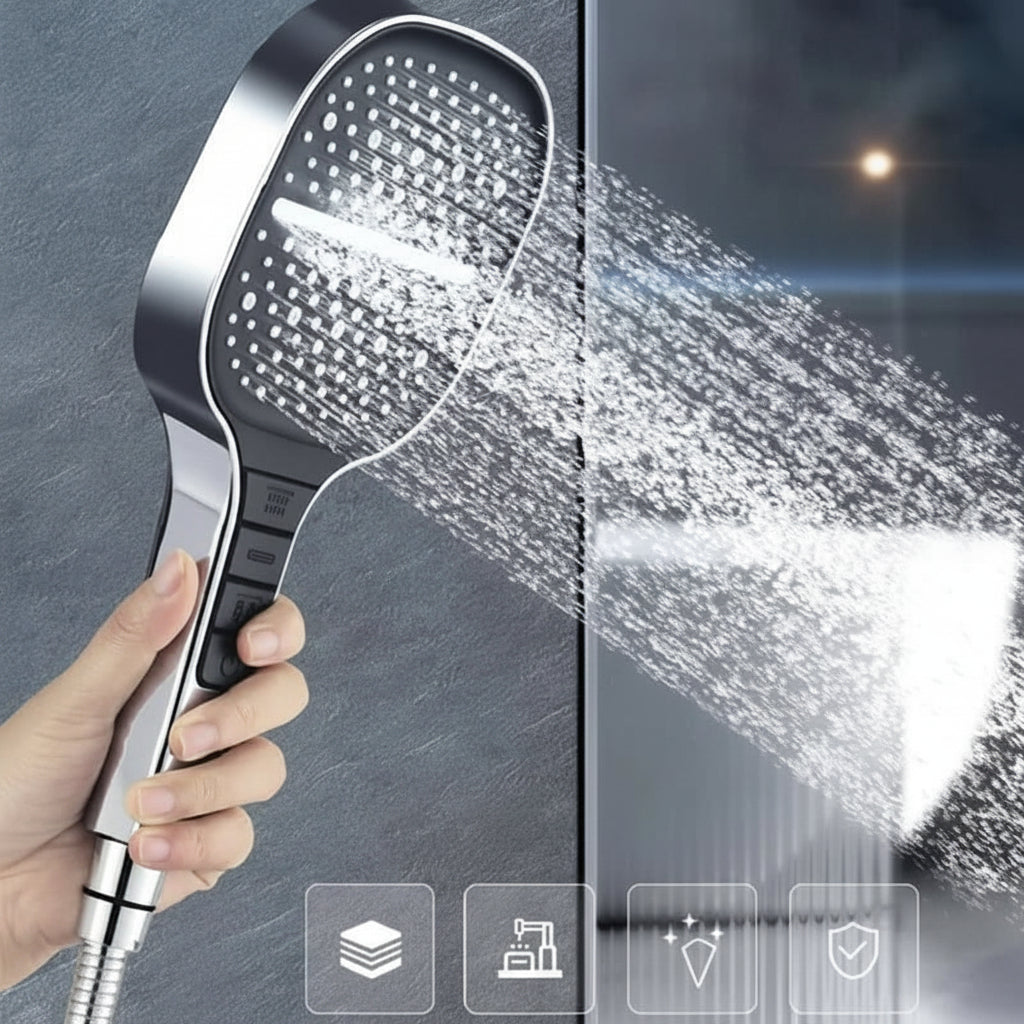 HydraFlow – Versatile 7-Function High-Pressure Shower Head