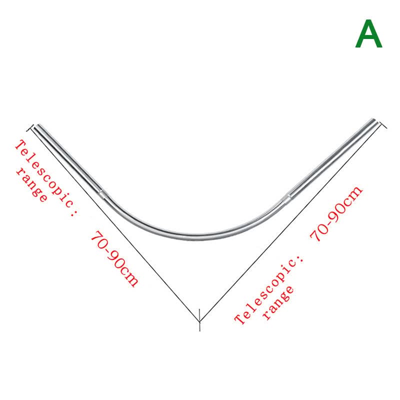 Versatile L-Shaped Shower Curtain Rod with Easy Installation