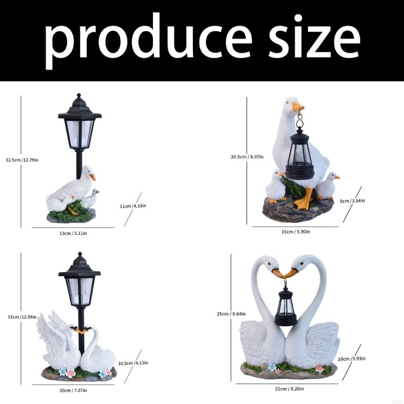 Whimsical Solar Duck Garden Decor with Lantern