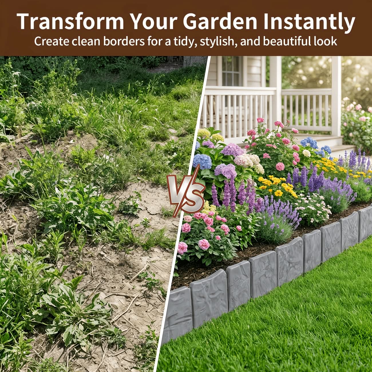 Elegant Garden Edging Solution for Neat Lawn Borders