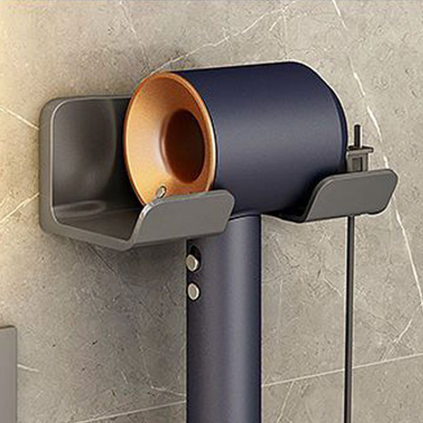 SPACE-SAVING WALL MOUNT FOR HAIR DRYER AND ACCESSORIES