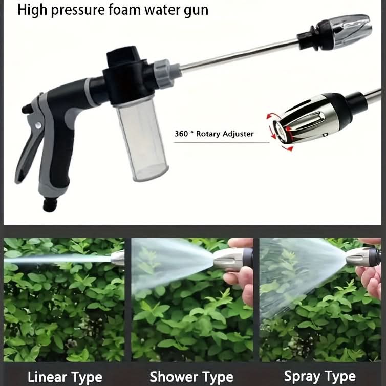 AquaBlast Pro - Versatile High-Pressure Foam Cleaning Gun