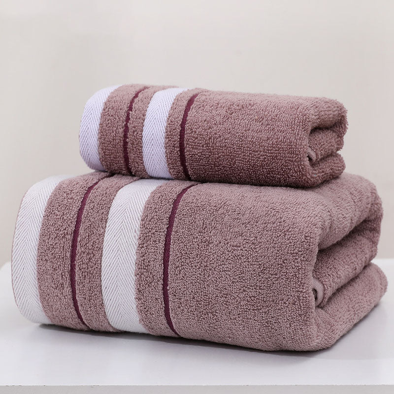 LuxeSoft 5-Piece Towel Collection with Stylish Gold Accents