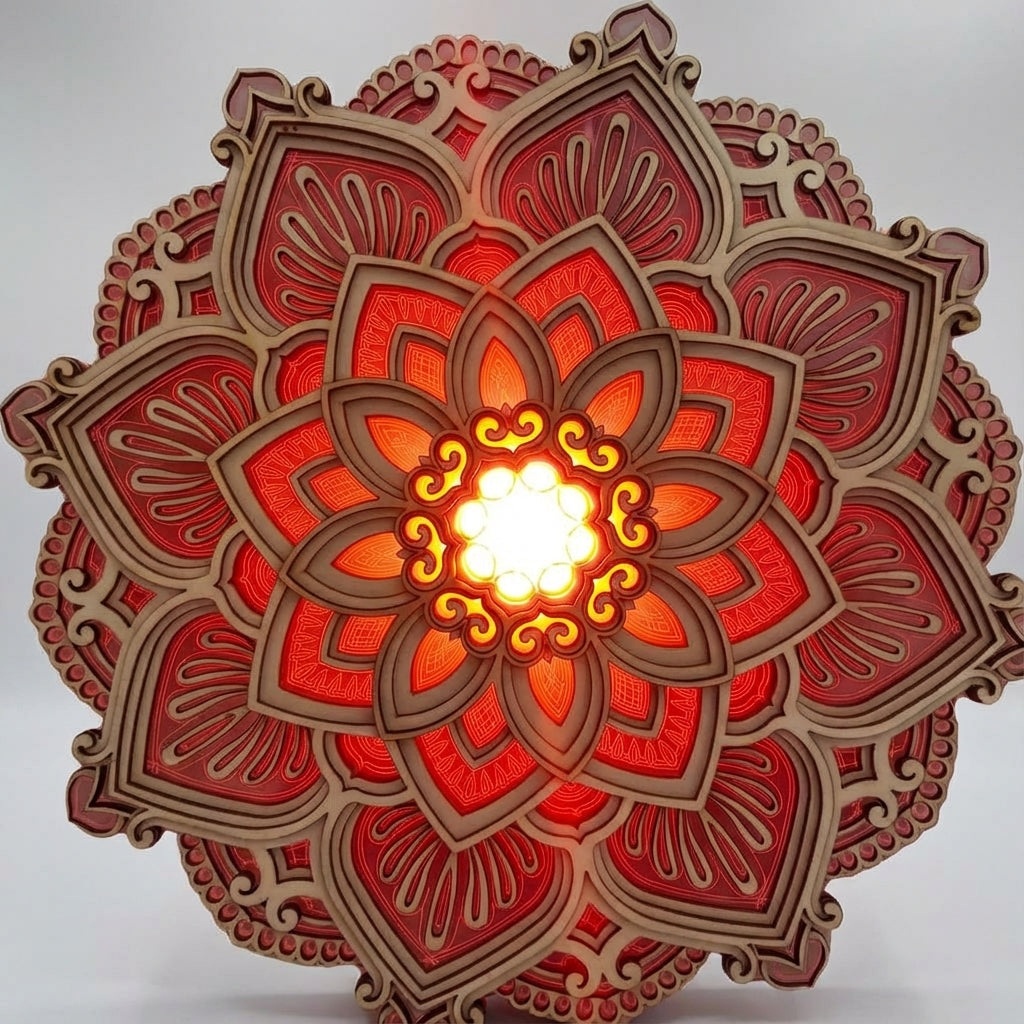 Serenity Wall Lamp | Adjustable Mandala Design for Tranquility