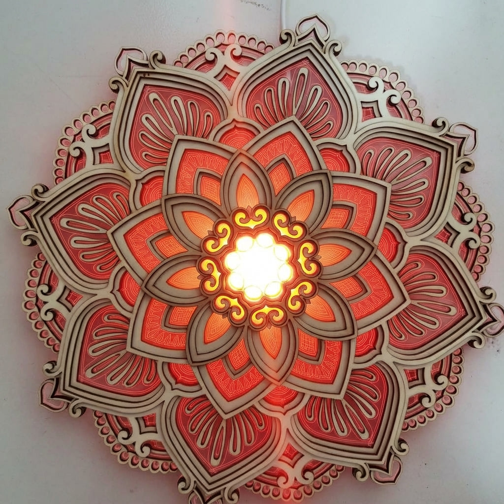 Serenity Wall Lamp | Adjustable Mandala Design for Tranquility