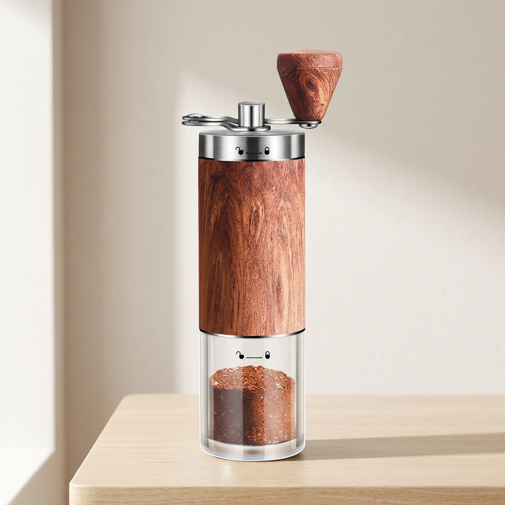 Portable Manual Coffee Grinder with Premium Steel Burrs