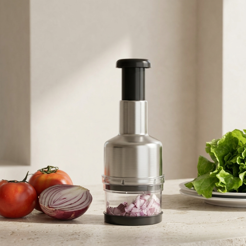 Effortless Vegetable Slicer with Durable Steel Blades
