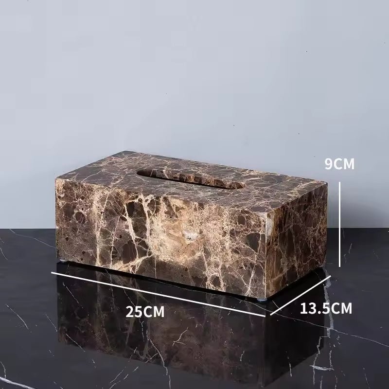 Sophisticated Stone-Inspired Bath Accessory Set for Chic Storage