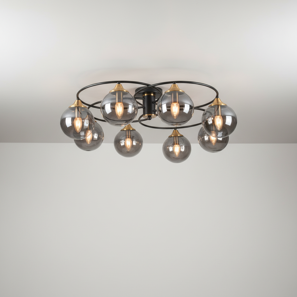 Glass Lamp with Multiple Arms - Halo Glow Design