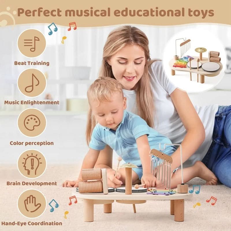 Harmonious Discovery – 8-Piece Wooden Music Instrument Set