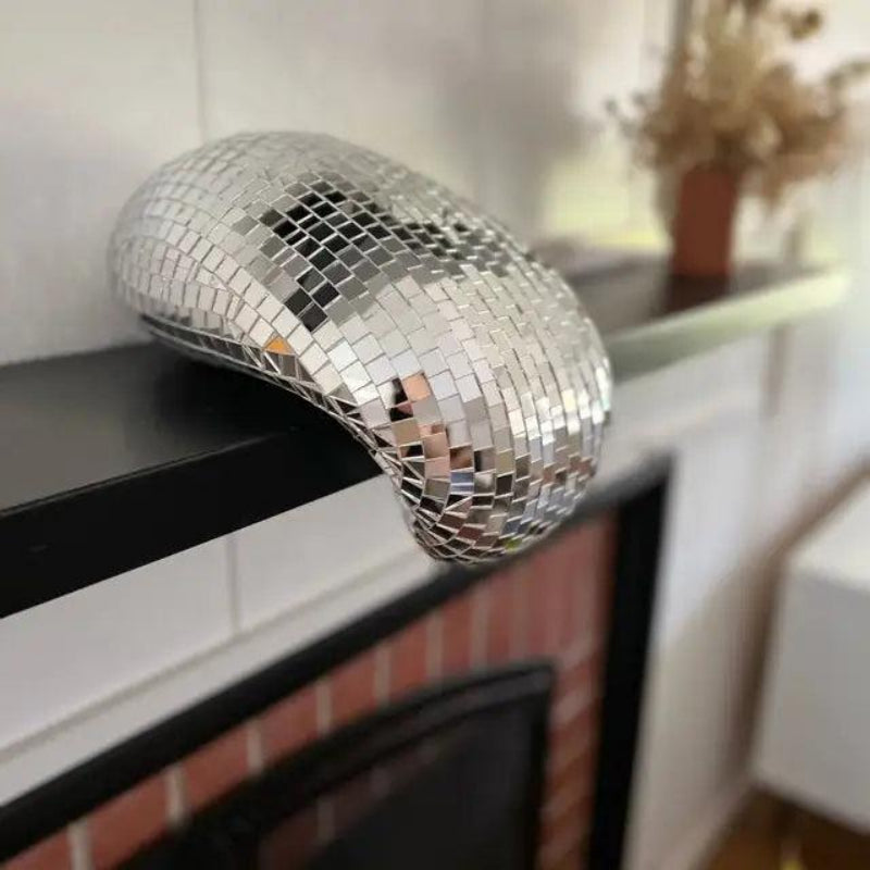 Melting Mirror Sphere Decor, Unique Tabletop Accent