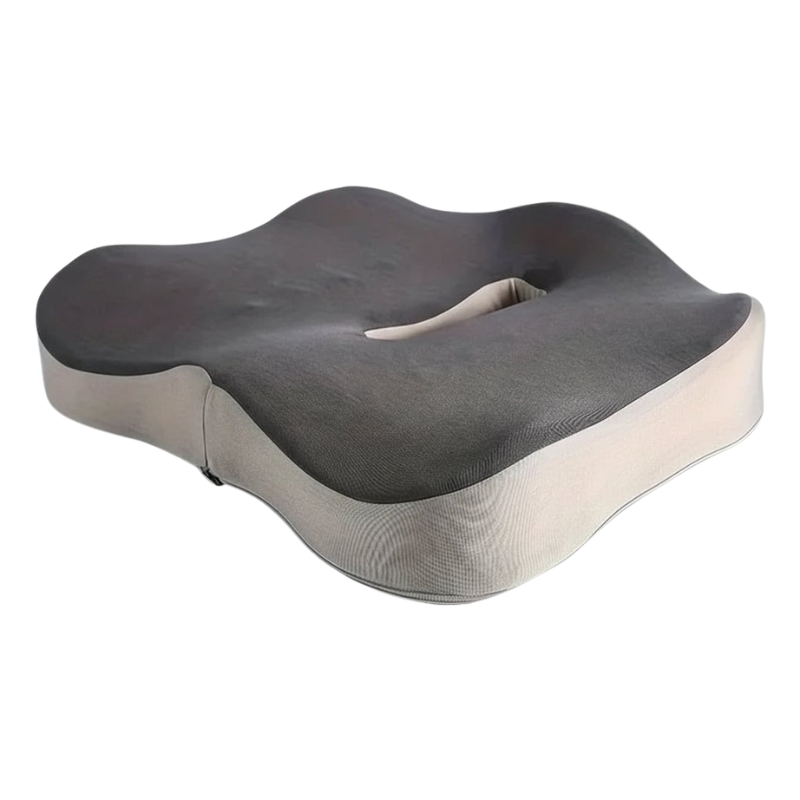ErgoComfort Support Cushion with Non-Slip Base and Washable Cover