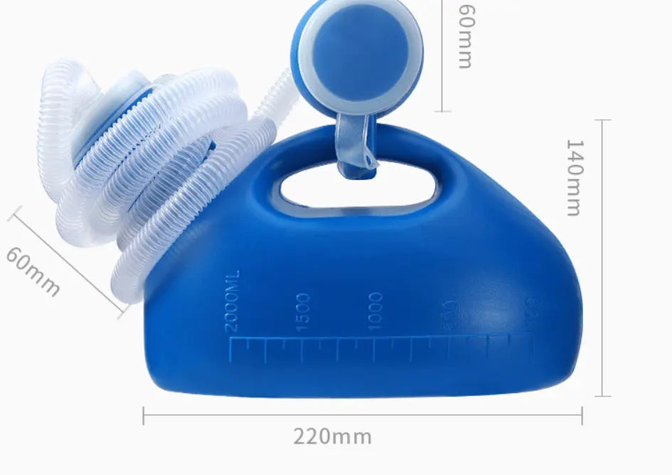Travel-Friendly Men's Urinal with Detachable Hose | 2L Capacity
