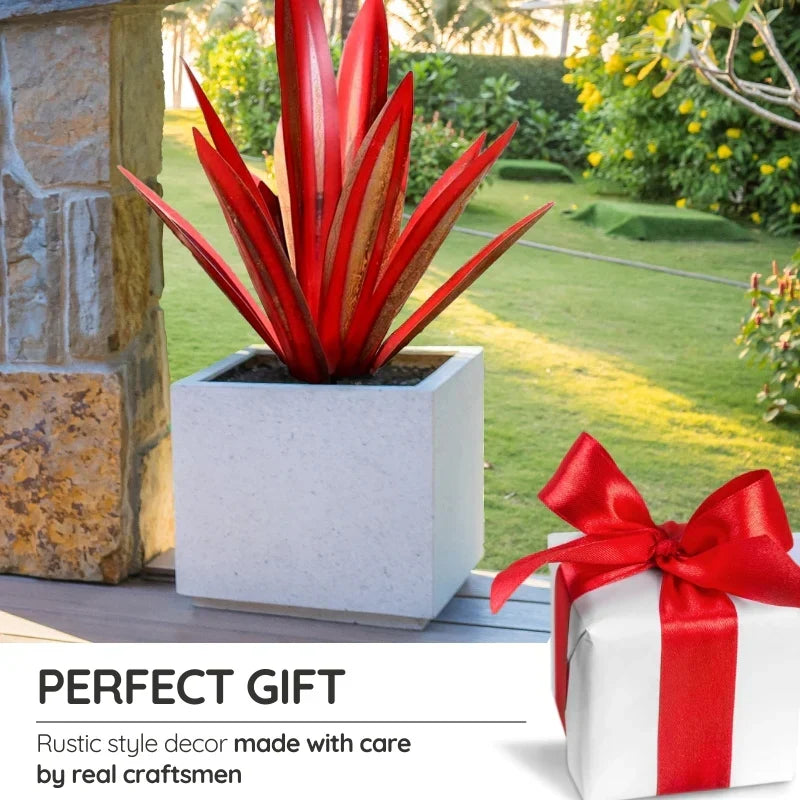 Rustic Metal Agave Plant for Home and Garden Decor