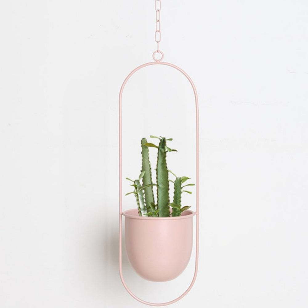 Stylish Hanging Planter with Chain and Hook for Indoor/Outdoor Use