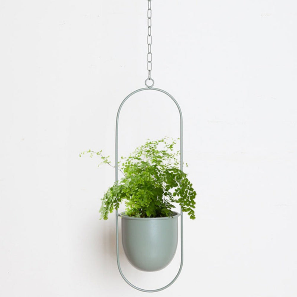 Stylish Hanging Planter with Chain and Hook for Indoor/Outdoor Use