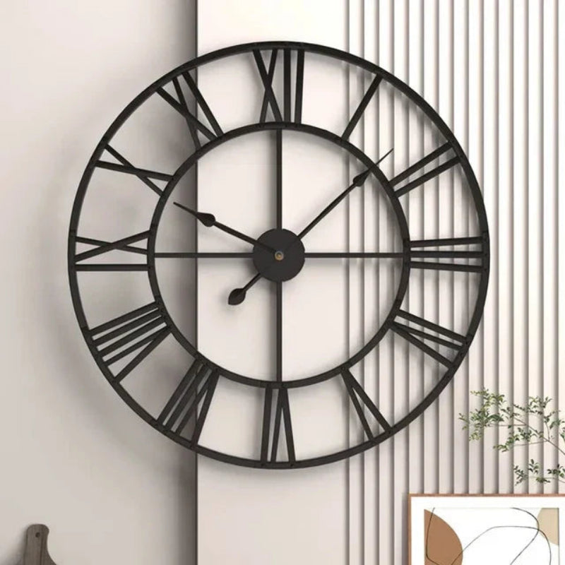 Elegant Round Wall Clock with Classic Numerals