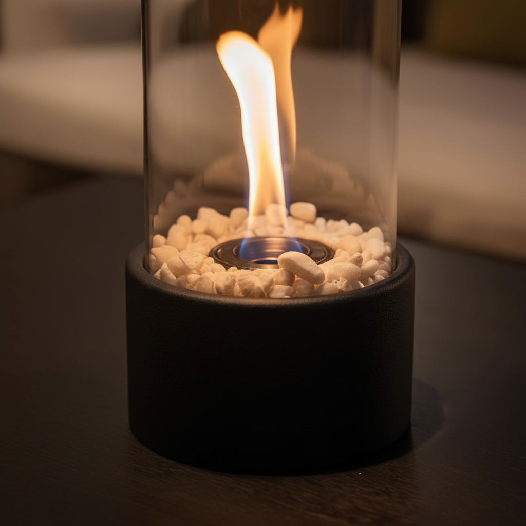 Decorative Lantern with Metal Base for Home Accent
